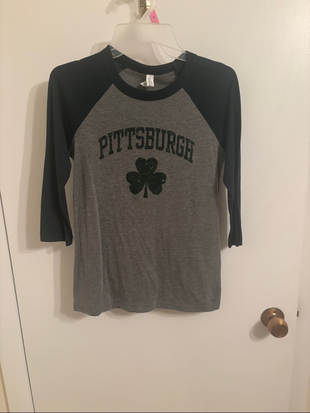 Bella Canvas 3/4 Sleeve- Pittsburgh Clover